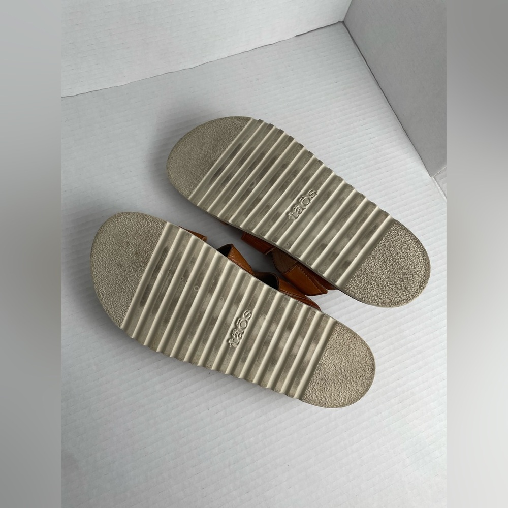 Taos Leather Magnificent Sandals Women’s Size EU 41 Brown Cognac Fisherman Slide - Picture 15 of 15